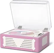 CD Player for Home with Speakers, Bluetooth Output/Input, Rechargeable Battery Portable Desktop CD Player LED Display, USB Playback, AUX Out, Headphone Jack, Purple