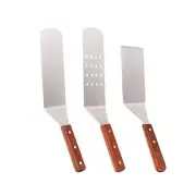 Stainless Steel Three Piece Set Kitchen Tools Turner with Wood Handle Spatula
