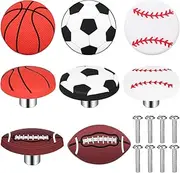 ARTIBETTER 8 Pcs Sports Ball Dresser Knobs, Baseball Basketball Dresser Drawer Knobs, Drawer Hardware Handle, Dresser Knobs Furniture Decor for Cabinet, Nursery, Kitchen and Home Decor