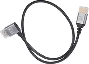 Kisangel Male to Male Video Cable Right Angled Connector for Tvs and Computers Flexible and Durable Design for Tight Spaces and Easy Installation