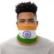 India Flag Face Mask & Neck Gaiter - Washable and Reusable