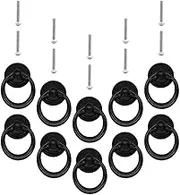 Holibanna Vintage Black Drawer Pulls Handles 10pcs Round Pull Handles for Cabinets Kitchen Pulls Easy to Install