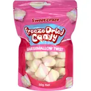 Sweet Craze Freeze Dried Candy 50g - Marshmallow Twist