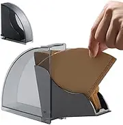 Coffee Filter Storage Container - Dustproof Coffee Paper Box with Cover - Acrylic Tea Paper Rack, Beverages Accessories for Home, Studio, Coffee Shop