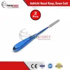 (Set of 2) Aufricht Nasal Rasp 21cm Down Cutt Titanium Blue Color Coated Premium