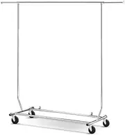 Artiss Clothes Rack, Metal Adjustable Coat Hangers Stand Hat Garment Racks Portable Wardrobe Hanging Rail Hanger Holder Storage Organizer Home Indoor Outdoor Furniture, Anti-Slip Space Saving Silver