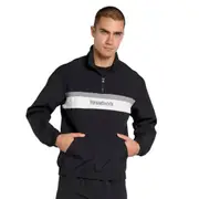 Reebok Ivy League Woven 1/4 Zip Black Mens Sports/Casual Pullover Jacket