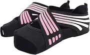 [CATIEBYE] 1Pair Lightweight Non Skid Yoga Socks for Women Elastic Pilates Grip Footwear for Home Gym Breathable Five Toe Design for Enhanced Stability Yoga and Barre Training