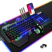 [New] LexonTech Gaming Keyboard Mouse Set Limbo LED Backlight 3800mAh Large