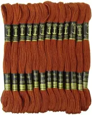 Anchor Stranded Cotton Thread for Cross Stitch/ Embroidery Color- Orange 341