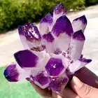 1.51LB New Find purple PhantomQuartz Crystal Cluster MineralSpecimen