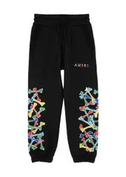 Amiri Kids Bones Scribble Printed Cotton Sweatpants (4-12 Years) - Black - 06YR (6 Years) 06YR (6 years)