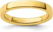 [Stackable Expressions] 925 Sterling Silver Polished Stackable Gold Plated Ring Size 9-Stackable-Ring for Women