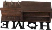 Angoily Wood Mail and Key Holder Organizer Wall Mounted Key Hooks with Mail Slot Rustic Vintage Decor for Entryway Space Saving for Home Organization