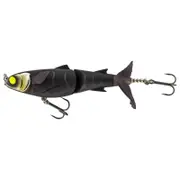 Chasebaits Lures Drunken Mullet 95mm Offset Pop Tail Fishing Lure - Shadow