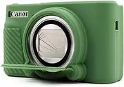 [TYUANDOUER] SX740 SX730 Camera Case, Soft Silicone Case for Canon PowerShot SX740/SX730 HS Camera, Lightweight Skin Rubber Body Protective Cover for SX740 SX730 with Detachable Lens Cap - Green