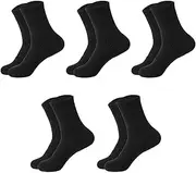 [STKARCV] Mens Hiking Work Cotton Socks Compression Socks 5 Pairs(5 White)