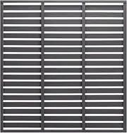 'vidaXL Grey WPC Fence Panel 180x180 cm - Outdoor Boundary Screen with Slatted Design, Rot-Resistant, and Easy Assembly