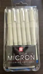 Sakura Pigma Micron 01 Fine Line Colored Pen Set-6 Piece Set