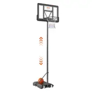 VEVOR Basketball Hoop, 4-10 ft Adjustable Height Portable Backboard System, 44 inch