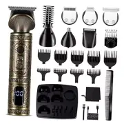 Beard Trimmer Kit Professional Hair Clipper Trimmer Zero Gapped T-Blade Bronze
