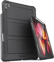Encased Falcon-Armor for iPad PRO 11 Inch Case, Ultra Protective Cover with Charging Pencil Slot, Black (2020,2021,2022 / 2nd 3rd Gen)