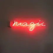 14"x5" Magic Acrylic Neon Sign Light Lamp Real Glass Gift Wall Display ZS408