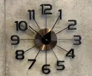 Clock George Nerson Ferris Wallclock Bn/Ferris Wall Clock Bn Midcentury Georgen