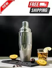 24Oz Cocktail Shaker, 304 Stainless Steel Martini Shaker with Cocktail Strainer,