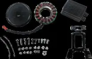 Black 54A High Output Charging System Kit Harley Freewheeler 15-16