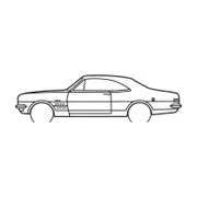 Ignite Laser Holden HK Monaro GTS Silhouette Metal Wall Art Rustic Metal 47inch/120cm