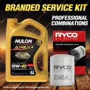 Ryco Oil Filter Nulon 5L APX10W40 Engine Oil Kit for Nissan Skyline