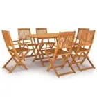 7-Piece Outdoor Dining Set Garden Patio Chairs Table Solid Acacia Timber Setting