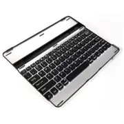 Aluminium Bluetooth Wireless Metal Keyboard Stand Case for iPad 2, 3, 4 - Black