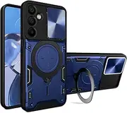 Compatible with Samsung Galaxy A13 5G (Not 4G) Cover,Compatible with Samsung Galaxy A04s 4G Car Mount Magnetic Stand Slide Lens 2 in 1 Case Blue