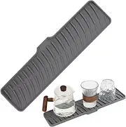 Dish Drainer Mat - Silicone Draining Mat, Sink Dish Drying Pad | Foldable Silicone Dish Drying Pad Built-In Drain Lip, Non-Slip Kitchen Sink Splash Guard for Kitchen Sink Oven Mat Coffee Machine