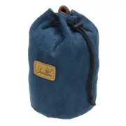 Soft Camera Pouch, S Size Flannel Camera Lens Case, Blue (Round)