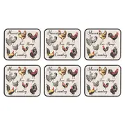 6pc Ashdene Heartland 11cm Drink Mug/Cup Coaster Table/Desk Surface Protectors