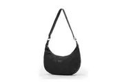 Tosca Everyday Hobo Shoulder Compact Crescent Purse Handbag Black Stitch