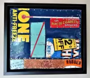 JEFF BROWN artwork found materials collage unique original