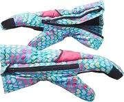[Andy & Evan] Kids' Waterproof Snow Gloves Winter Gloves Side Zippers Touchscreen Ski Snowboard Sledding W/ Warm Fleece Palms