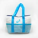 ASICS手提式運動袋 便當袋-藍白