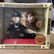 Vintage Metal Cast Iron Soldier Nutcracker Old Fashioned/ Wood Base NEW SEALED