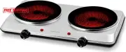 Countertop Infrared Double Burner, 1500W Electric Hot Plate and Portable Stove