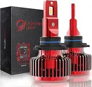 LIGHTENING DARK 9006 Bulb, 6500K Xenon White HB4/9006 Fog Light Bulb w/Fan（Pack of 2）