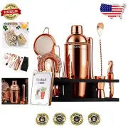 Complete Mixology Bartender Set - 11 Stainless Steel Tools with Display Stand