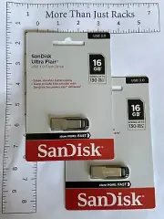 Sandisk Ultra Flair 16GB USB 3.0 Flash Drive - Quantity 2 - New
