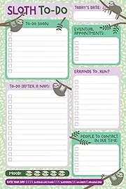 Sloth Daily Planner and Note Pad