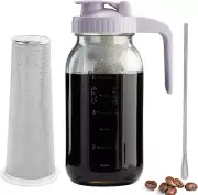 64oz Cold Brew Coffee Maker with V-Shaped Spout and Stainless Steel Filter PURPL