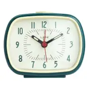 NEW Leni Retro Alarm Clock, Peacock Green, 11cm